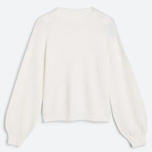 PINQUE Women’s Aliza Mock Neck Sweater Cream XL